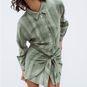 NWT ZARA Wrap Shirt Dress